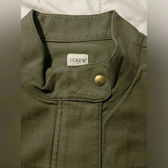 J Crew Utility Jacket Olive Green NWT Women’s Size XL Cotton Blend Zip Up - Picture 6 of 12